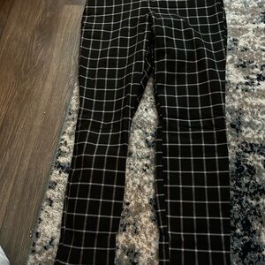 Black and white plaid pants